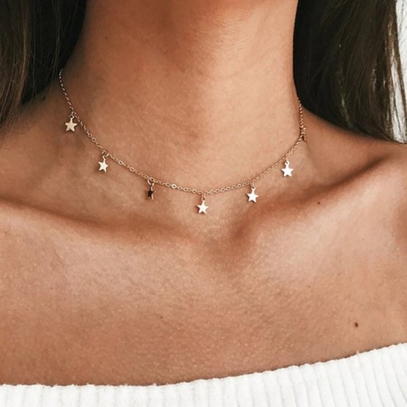 Star Choker Necklace (Gold)